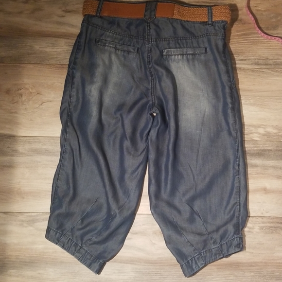 Vero moda cropped jean with belt dark wash - Picture 7 of 8